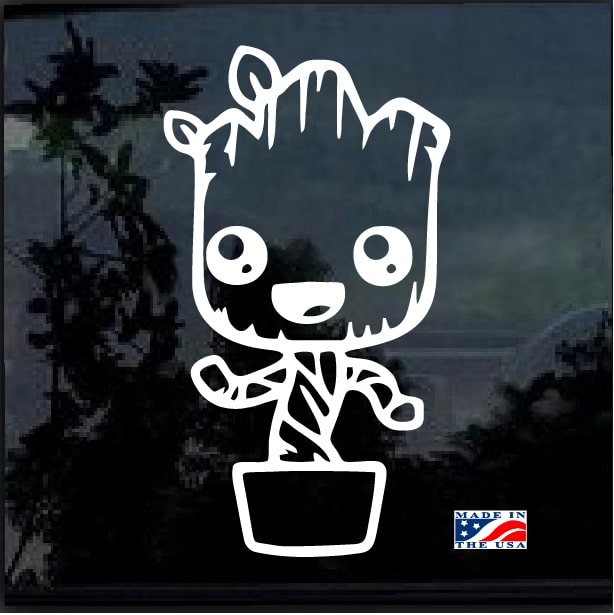 Prik Weekendtas schakelaar Baby Groot Pot – Cartoon Stickers and Decals For your car and truck | MADE  IN USA