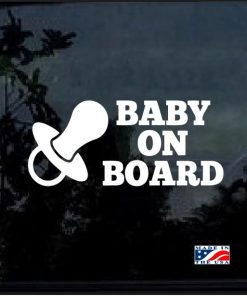 Baby On Board Pacifier Decal Sticker