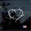 Barb Wire Heart Decal Sticker