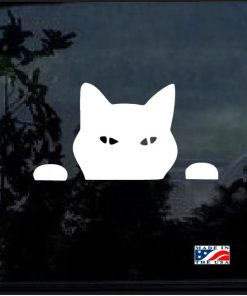 Cat Peeking Window Decal Sticker