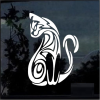 Cat Silhouette Tribal Cat Window Decal Sticker