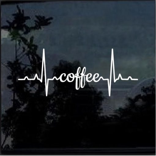 Coffee-Heartbeat-Decal-Sticker