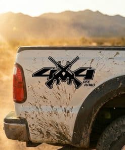 4x4 decal Sticker Crossed AR Design - Ford Dodge Chevy GMC