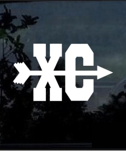 Cross Country XC Symbol Window Decal Sticker