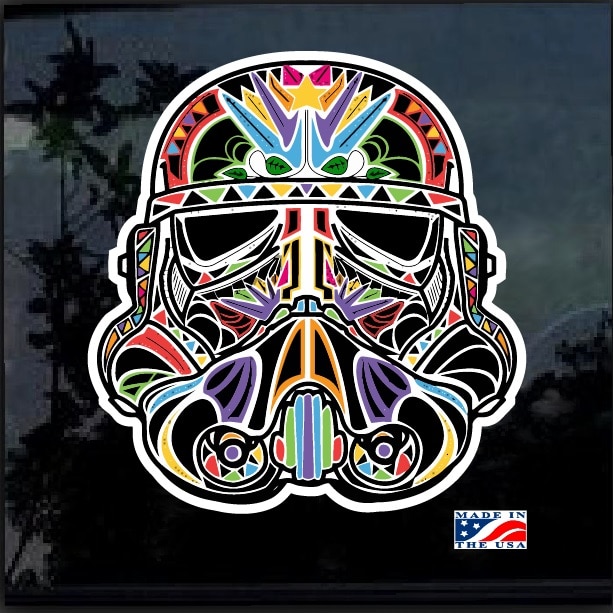 Day of the Dead Storm Trooper Full Color Decal Sticker