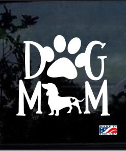 Dog Mom Dachshund Decal Sticker