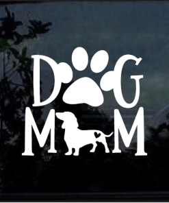Dog Mom Dachshund Window Decal Sticker