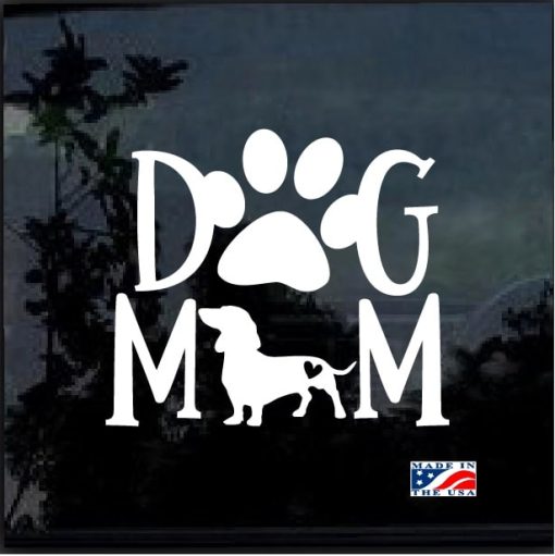Dog Mom Dachshund Decal Sticker