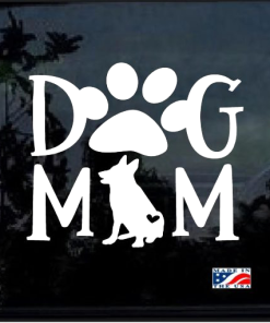 Dog Mom German Shepherd Window Decal Sticker