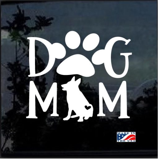 Dog Mom German Shepherd Decal Sticker