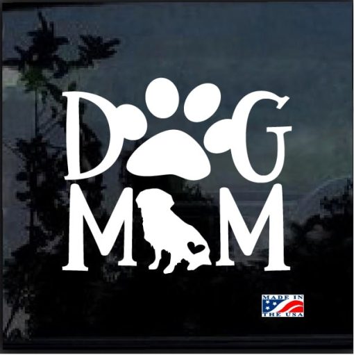 Dog Mom Golden Retriever Decal Sticker