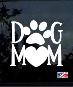 Dog Mom Heart Window Decal Sticker