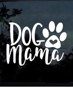 Dog mama Heart Paw Window Decal Sticker