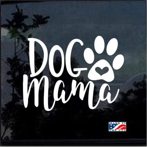 Dog mama Heart Paw Decal Sticker