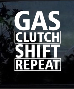 Gas Shift Clutch Repeat window decal Sticker