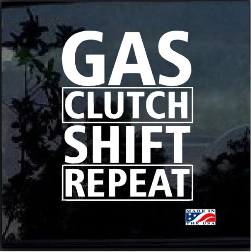 Gas Shift Clutch Repeat Decal Sticker
