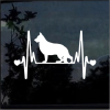 German Shepherd Heartbeat Love Decal Sticker