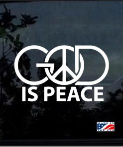 God is Peace Window Decal Sticker