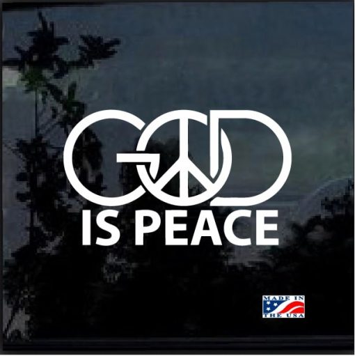 God is Peace Window Decal Sticker
