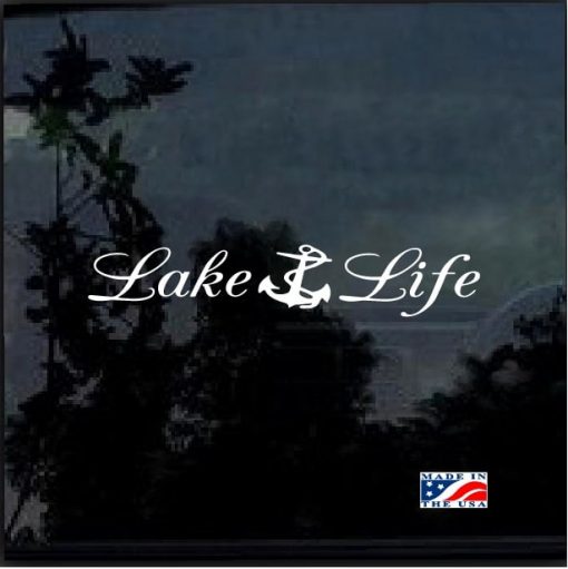 Lake Life Anchor Window Decal Sticker