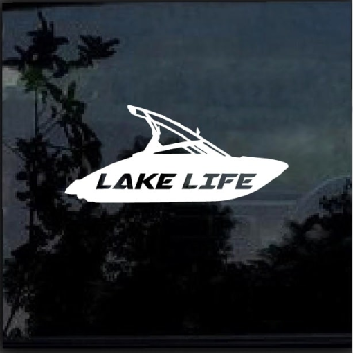 Lake Life Ski Boat Decal Sticker