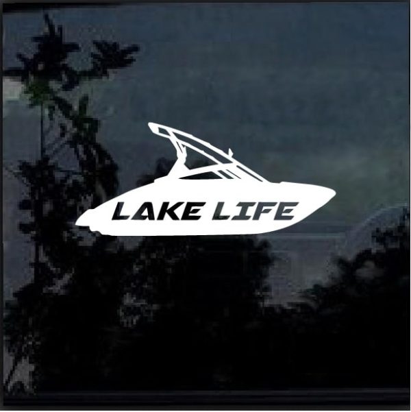 Lake Life Ski Boat Decal Sticker