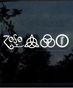 Led Zepplin Runes all 4 Decal sticker