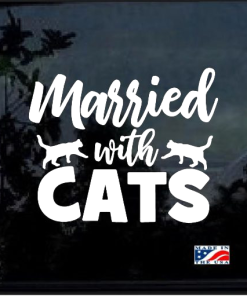 Married With Cats Cat Window Decal Sticker