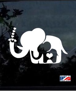 Mom and Baby Elephant Decal Sticker