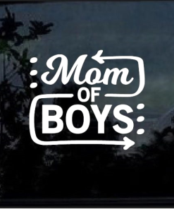 Mom of Boys Window Decal Sticker