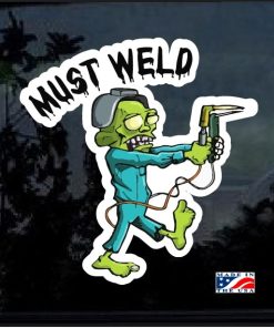 Must Weld Zombie Full Color Decal Sticker