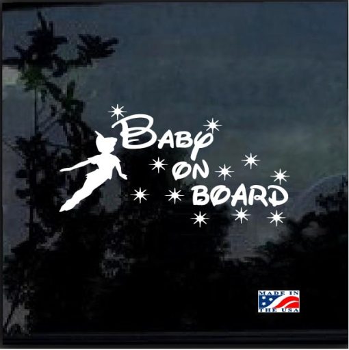 Peter Pan Baby on Board Decal sticker