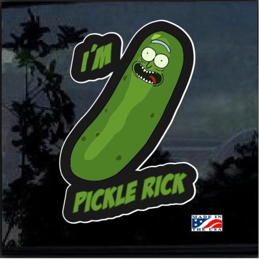 Pickle Rick Color Decal Sticker