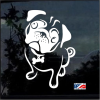 Pug looking up Window Decal Sticker