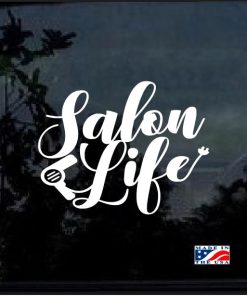 Salon Life Hair Dryer Decal Sticker