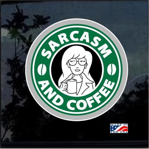 Sarcasm & Coffee Decal Sticker