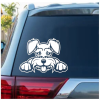 Schnauzer Peeking Window Decal Sticker