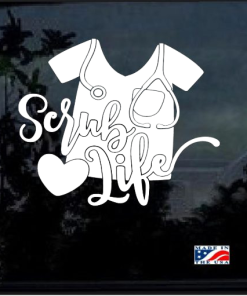 Scrub Life A2 nurse Window Decal Sticker