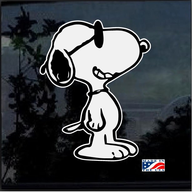 4"X5" Snoopy Dog #2  Joe Cool  Car Truck Auto Vinyl Decal Sticker Graphic Size 