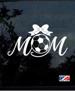 Soccer Mom with Bow Decal Sticker