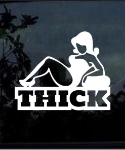 Thick chick Mud Flap Girl a2 Window Decal Sticker