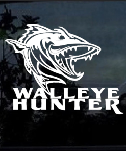 Walleye Hunter Fishing Decal Sticker