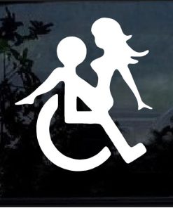 Wheelchair sex Window Decal Sticker