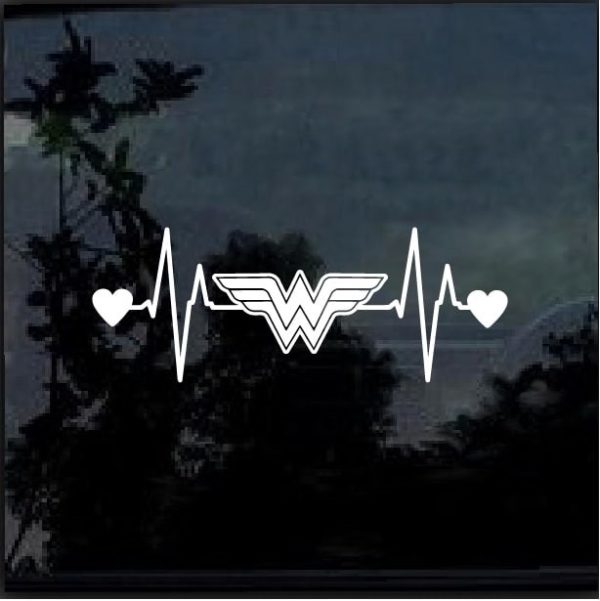 Wonder-Woman-Heartbeat-window Decal-Sticker