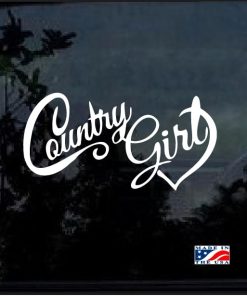 Country Girl Heart Decal Sticker