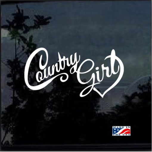 Country Girl Heart Decal Sticker