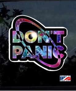 Don't Panic Galaxy Full Color Decal Sticker