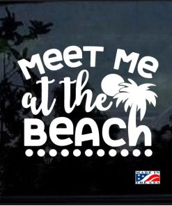 Meet Me at the Beach Window Decal Sticker