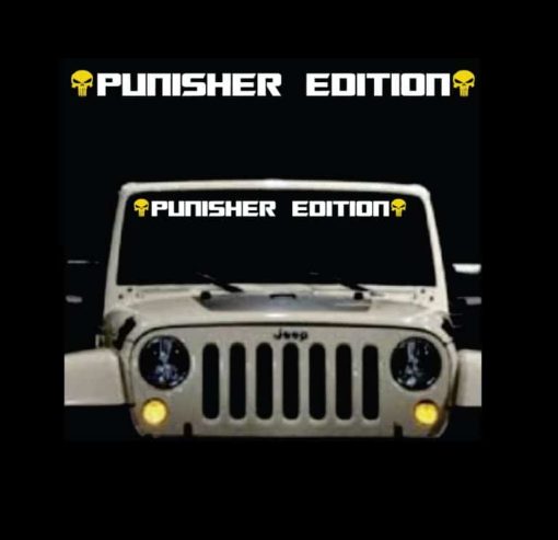 Punisher Edition Windshield Banner Decal 2 Color