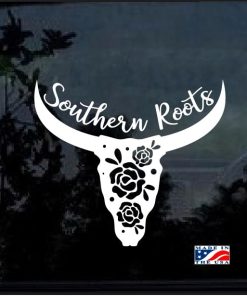 Southern Roots Longhorn skull Window Decal Sticker